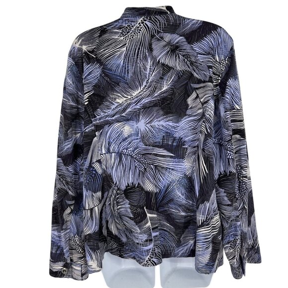 Chico's Long Sleeve Mandarin Collar Button Front Jacket Women's Size 3 US XL - Picture 6 of 11